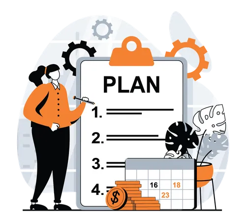 Planning d'affaires  Illustration