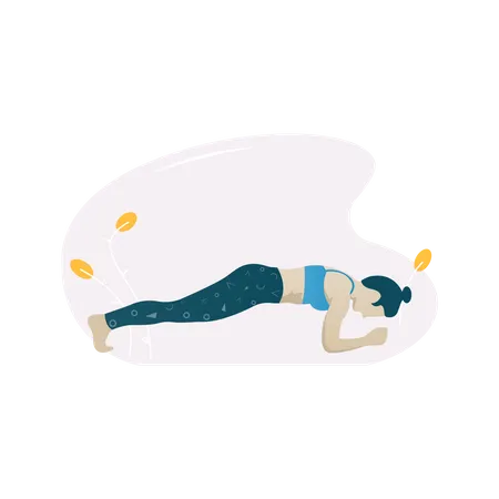 Plank exercise Illustration