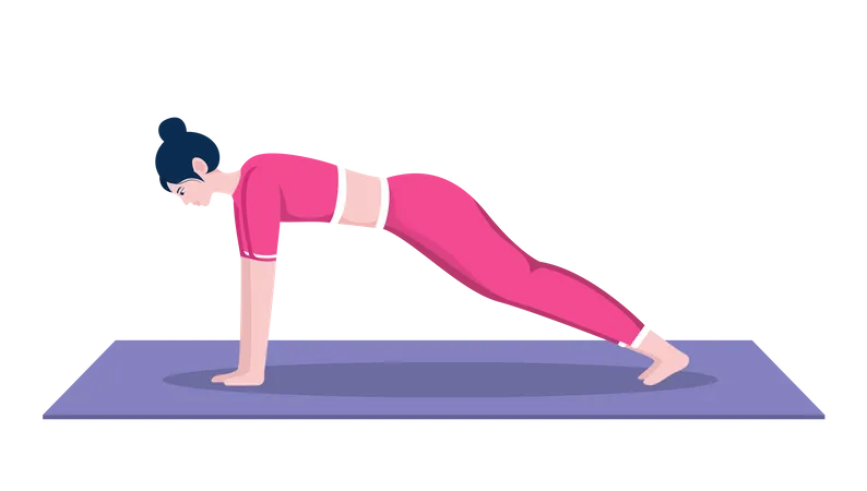 Plank pose  Illustration