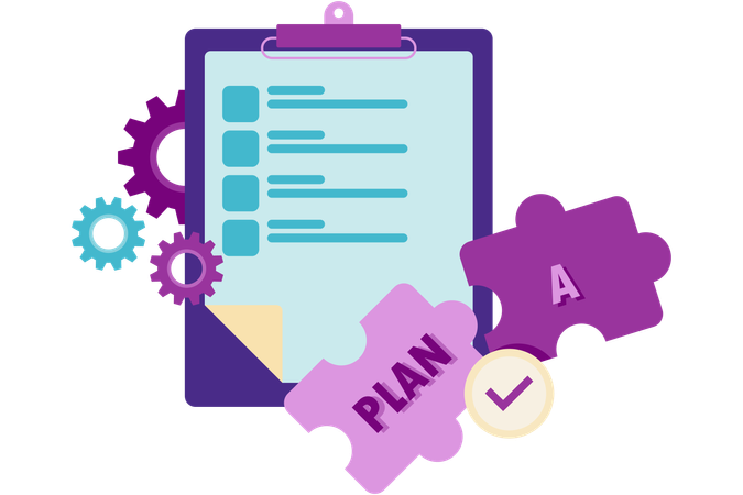 Planning business strategy  Illustration