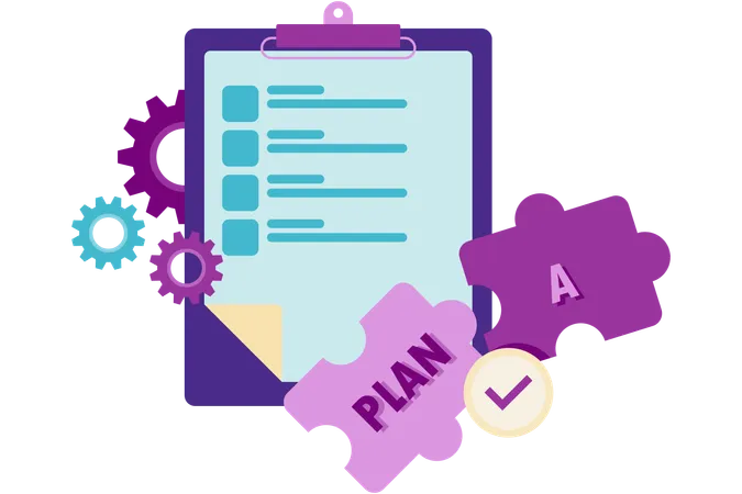 Planning business strategy  Illustration