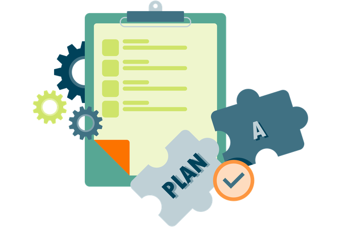 Planning business strategy  Illustration