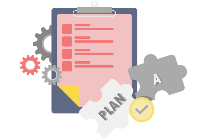 Planning business strategy  Illustration