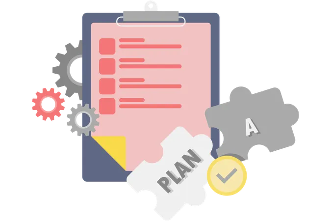 Planning business strategy  Illustration