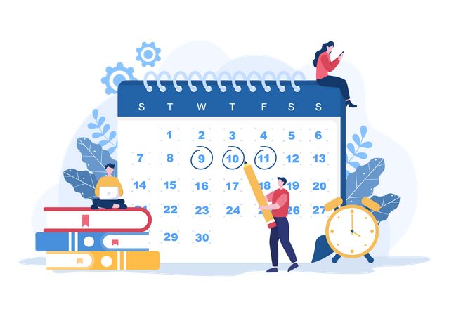 Calendrier de planification  Illustration