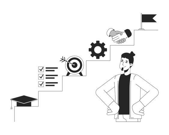 Planning career path  Illustration