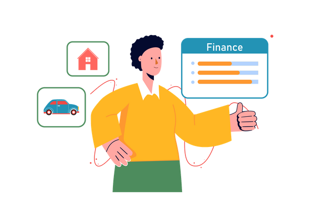 Planning financial budget  Illustration