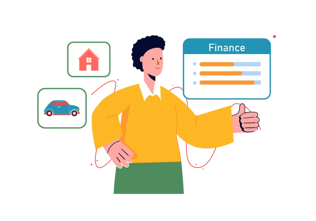 Planning financial budget  Illustration