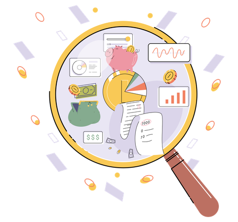 Planning financial budget  Illustration