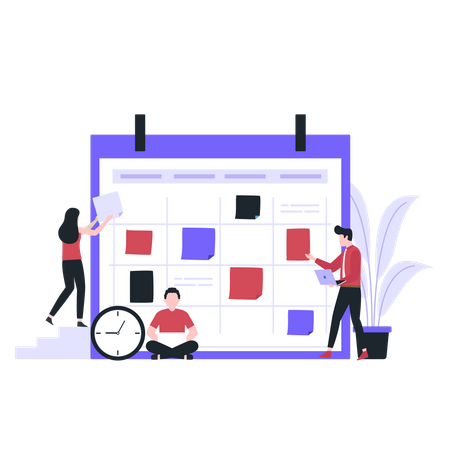 Planning schedule or time management  Illustration