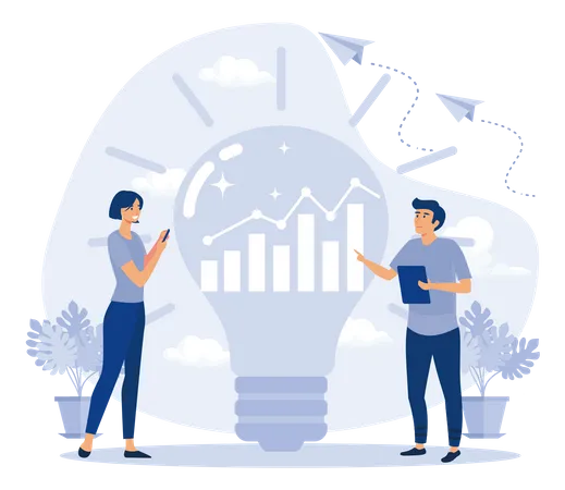 Plano de crescimento financeiro  Ilustração