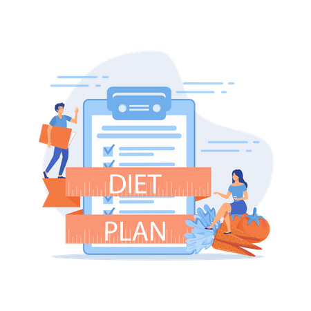 Plano de dieta  Ilustração