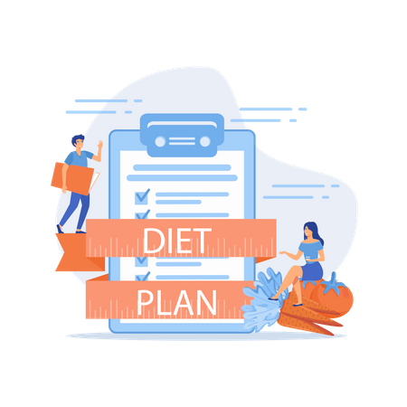 Plano de dieta  Ilustração