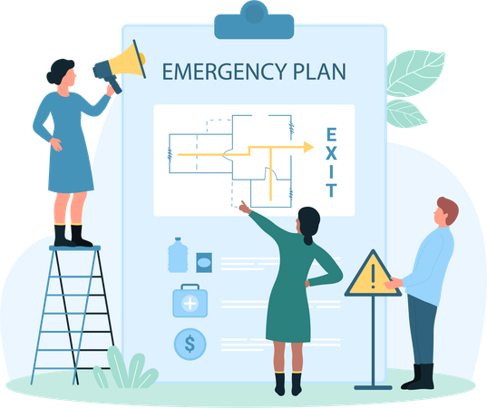 Plano de emergência  Ilustração