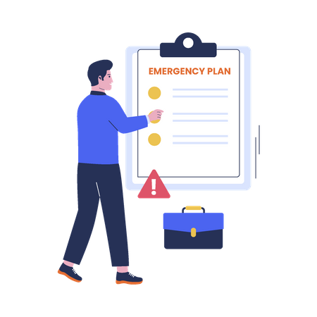 Plano de emergência  Ilustração
