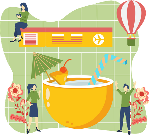 Plano de férias  Ilustração