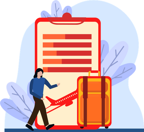Plano de férias  Ilustração