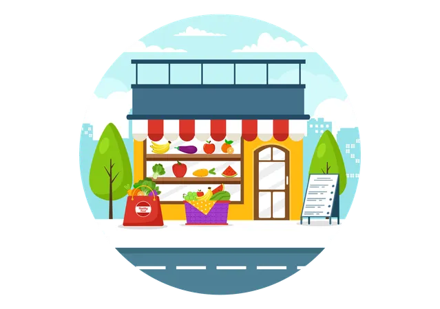 Plant Based Store  Illustration