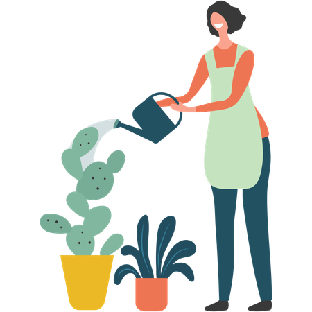 Plant care taker  Illustration