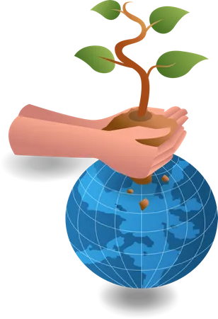 Plant more trees on earth  Illustration