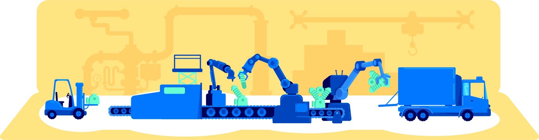 Plant production process  Illustration