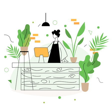 Plant Store Illustration