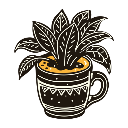 Planta de café  Ilustração