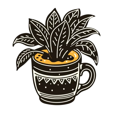 Planta de café  Ilustração