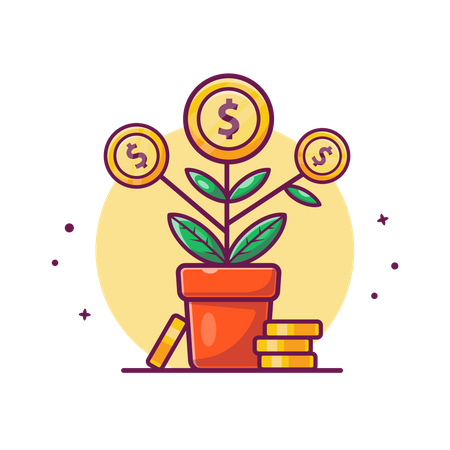 Planta de dinero  Ilustración