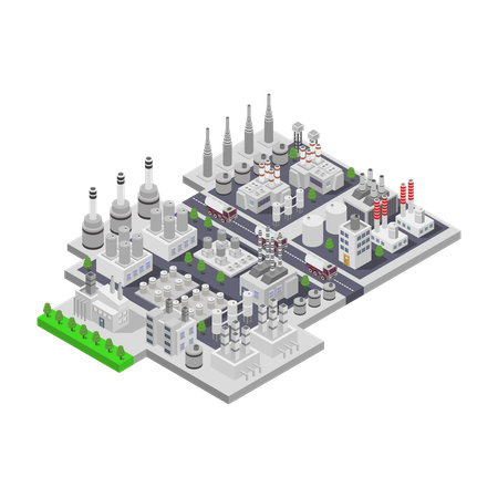Planta de tanque de armazenamento  Ilustração