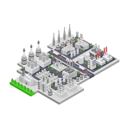Planta de tanque de armazenamento  Ilustração