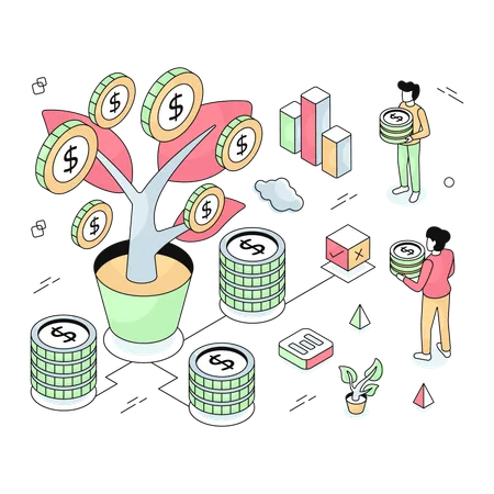 Planta del dólar  Illustration