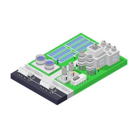 Planta industrial  Ilustración