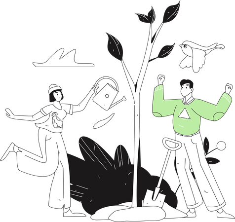 Plantation agriculture program  Illustration