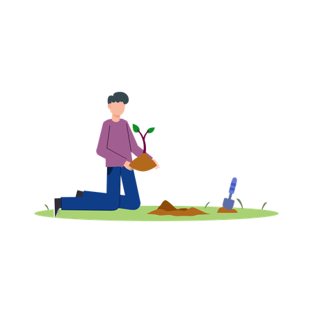 Planting Plants  Illustration