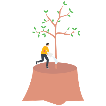 Planting Tree  Illustration