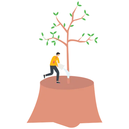 Planting Tree  Illustration