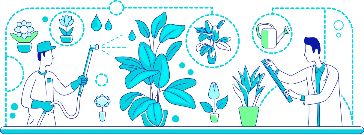 Plants genetic engineering  Illustration