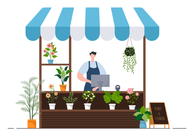 Plants Shop  Illustration