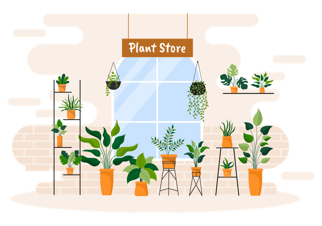 Plants Shop Illustration