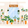 illustration plants shop