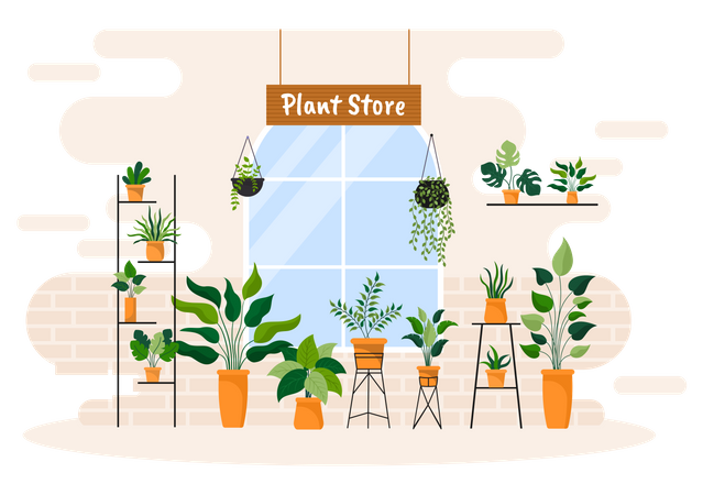 Plants Shop  Illustration