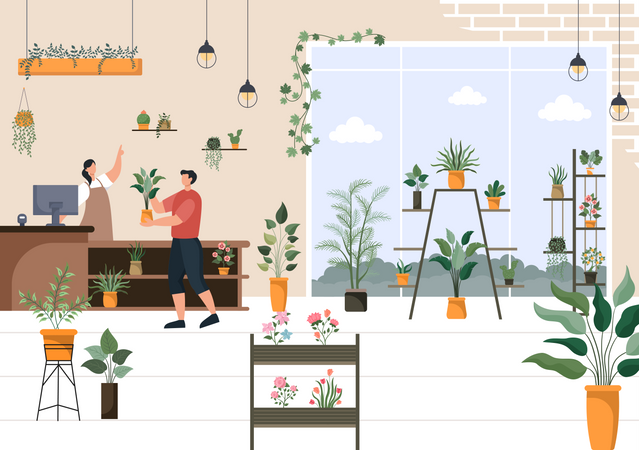 Plants Shop  Illustration