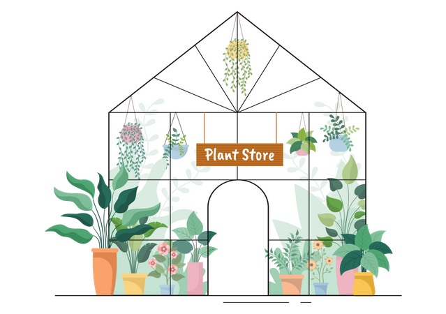 Plants Store Illustration