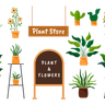 illustrations for plants store