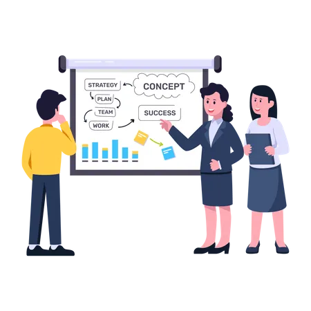 Planungspräsentation  Illustration