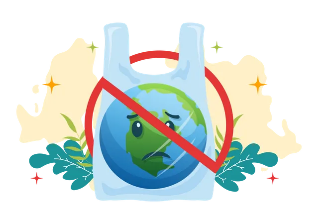 International Plastic Bag Free Day Vector Illustration With Go Green Save Earth And Ocean In Eco Lifestyle Flat Cartoon Hand Drawn Templates Illustration