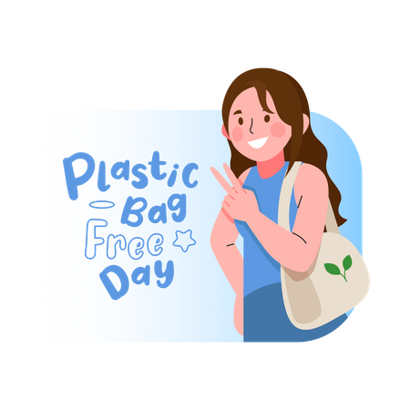 Plastic Bag Free Day  Illustration