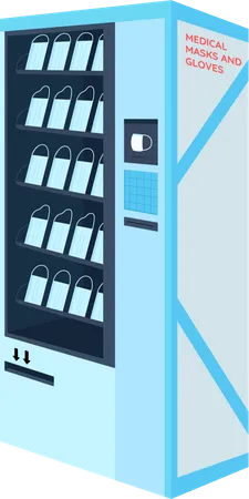 Plastic masks vending machine  Illustration