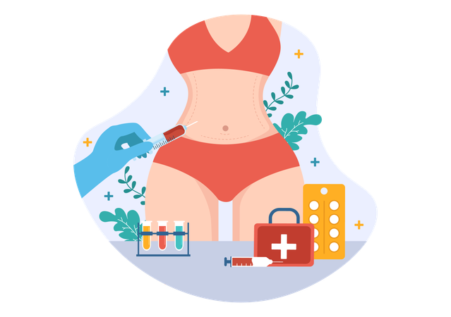 Plastic Surgery.on body  Ilustración